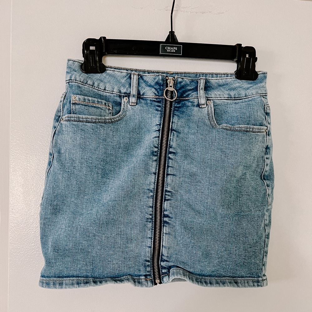 Garage denim jean skirt